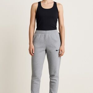 Nike Women’s Dri-FIT Gray Sweatpants Joggers Small S Logo Athletic Pants